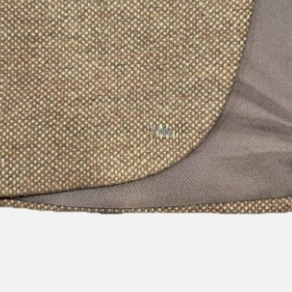 Lands End Blazer 44R Men's Herringbone Tweed Lambswool Lined Pockets Tan Beige - Picture 11 of 11